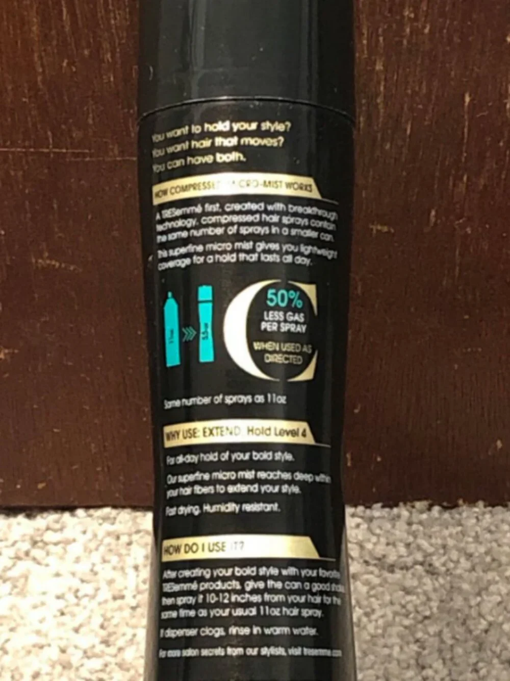 TRESemme Compressed Micro Mist Hairspray Extend Level 4 Hold Lightweight, 5.5oz